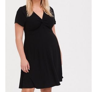 NWT Torrid Rib Twist Front Skater Dress